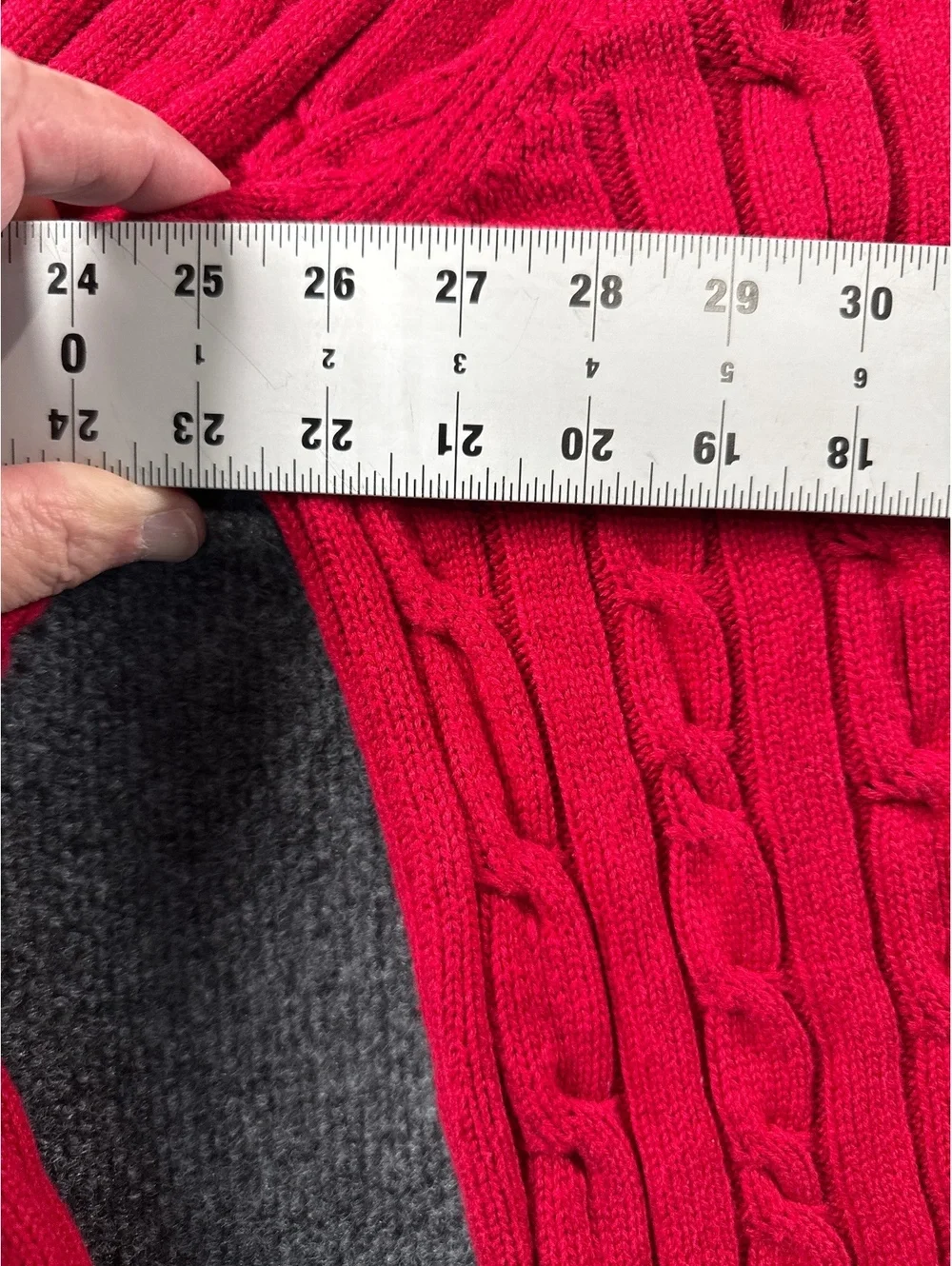 Izod Cable Knit Sweater Red XXL Cotton Pullover Crewneck